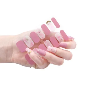 14Tips Gel Nail Sticker Strips Semi cured Nail Wraps UV Gel Polish Strips Gel Nail Sticker and Decals