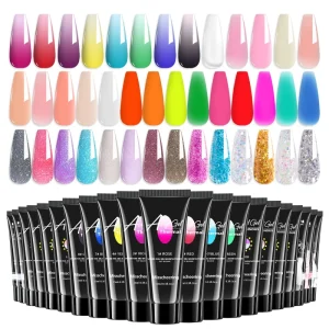 15-60ml Sequin Solid Color Nail UV Gel Nail Extension Gel Paperless Quick Extension Crystal Gel