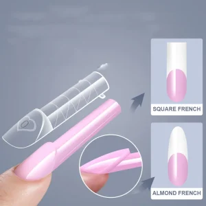 150 Pieces Box Crystal Transparent French Nail Tip Extension Tool Plastic Dual Form Gel Template Modeling Nail Care Products