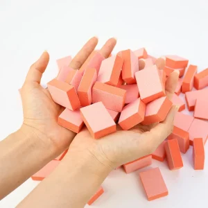 1500Pcs Case Nail Salon Supplies Disposable 2 Way Sponge Nail File Buffer