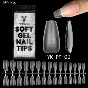 150PCS Nail Tips Gel X Nail Tips Full Cover Artificial Fingernails False Nail Tips