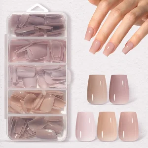 150Pcs French Press on Nails 5 Colors Full Cover Artificial Nail Tips for Finger Use Women Manicure DIY Salon OEM ODM