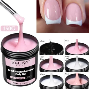 150g Nude Color Nail Phototherapy Solid Professional Nail Supplies Hard Jelly Poly Gel Nail Extension Acrylic Gel