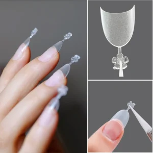 150pcs Gel Nail Tip Extension Round Almond Straight Natural French Half Cover No C Curve Half Nail Tips