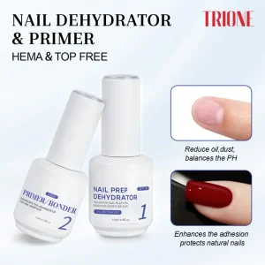 15ML Nail Dehydrator and Nail Primer TPO Hema Free Bonder Balancing pH Nail Prep Nail Base Coat Air Dry Nail Art Gel