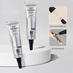 15g Nail Glue Hema Free Nail Art Product Needle Design Clear No Wipe Rhinestone Caulking Gel Glue in Tube