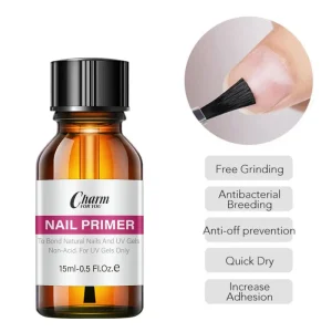 15ml Acid Free Acrylic UV Gel Base Coat Air Dry Nail Art Primer Free Sample Nail Care Prep Dehydrator