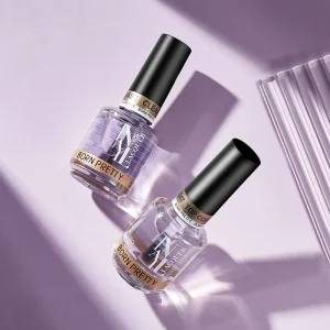 15ml Clear Mineral Ingredients Base Coat For Nail Lacquer High Gloss Air Dry Long Lasting Top Coat Nail Polish