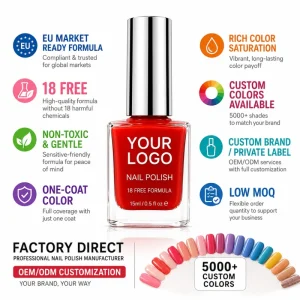 15ml Free Samples Oil Based Nail Polish Long Lasting Hema Free Soak off Colors Kit High Pigment Nail Lacquer
