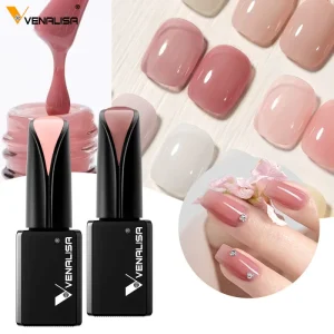 15ml French Nails Jelly Color Semi transparent Enamel Gel Nail Polish Soft Color Candy Cream Gel Lacquer Varnish