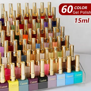 15ml Nail Polish Gel Supplies Set 60 Color Neon Nude Gel Kit Private Label Brand UV Gel Vernis Permanent Varnish Set