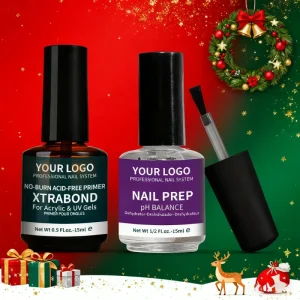 15ml Nail Prep Dehydrator and Nail Primer No Burn Non Acid Protein Bond Primer for Acrylic Powder Private Label