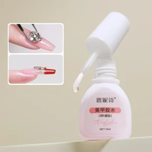 15ml Nail Tips Glue for Wearing Nails No Need to Light Quick drying Long lasting and Firm Extended Nail Plate Glue