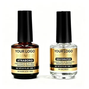 15ml Natural Vegan Acid Free Gel Primer 28 Days Long Lasting Maximum Adhesion Nail Prep OEM Nail Primer and Dehydrator