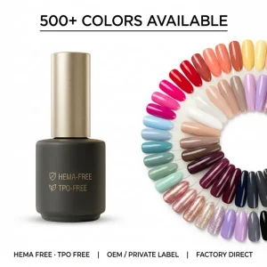15ml Soak Off UV Gel Nail Polish with Custom Logo Private Label Manufacturing Gel Polish