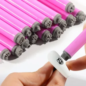 15pcs set New Silicon Nail Painting Tools Patterns Nail Art Flower Stamp Pen Tools Product for Nail Stamping