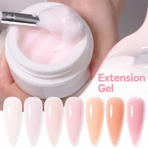 18 Color Nail Extension Gel UV Nail Polish 8g Building Nail Hard Gels White Nude Pink Crystal Extended Gel