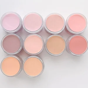 18 Nude Color 1OZ Bottle Package Fast Dry Nail Art Powder 2 in 1 Gel Nails 3D Decoration Acrylic Powder Dipping Powder