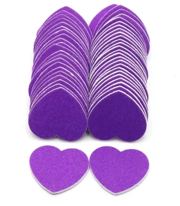 180 180 Heart Shaped Emery Boards for Nails Professional Double Sided Nail File and Buffers Nail Accessories Smooths Easy to Use