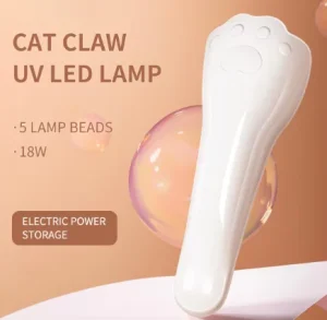 18W LED UV Nail Lamp Quick Drying Painless Cat’s Claw Lamp Professional Home Phototherapy Machine for Beginners Dry Battery Type
