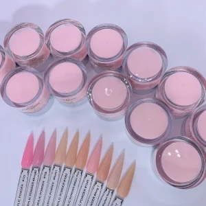 1KG Cover PINK Bulk Nail Acrylic Powder 3 in 1 Personal Nail Dipping Acrylic Powder