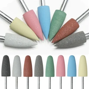 1Pcs Individual Nail Remover Drill Bits Colorful Rubber Silicon Nail Drills Big Head Bit Nail Buffer