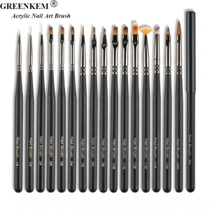 1Pcs Lot Nail Art Brushes for Manicure Lines Painting Black Pen Brush Striper Daisy UV Gel Polish Nail Acrylic Brush
