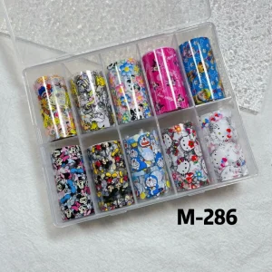 1box Luxury Design Nail Foil Roll Plastic Stickers Sliders Adhesive Nails Wraps DIY Non Toxic Waterproof French Water Nail
