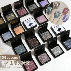 1box *Solid Nail Gel Palette Japanese Glitter Solid Photo Therapy Soak Off UV LED Nail Polish Glue Jelly Color UV Nail Geld Gel