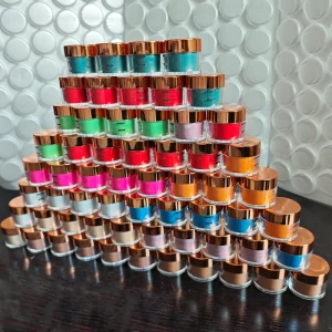 1oz EMA Sequin Accented Manicure Dip Acrylic Powder Smooth and Marble Free Nail Acrylic Powder Set