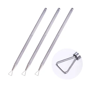 1set Rose Gold Silver Stainless Steel Stick Rod UV Gel Remover Nail Cuticle Pusher Nail Art Tool Nail Remover Rod