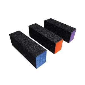 2 Pack 4 Sided EMery Nail Buffing Blocks Professional Manicure Tool for Grinding and Polishing Nails (Purple)