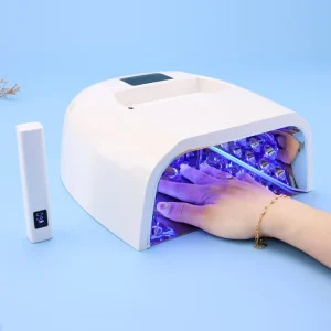2 in 1 Handheld Nail Lamp Detachable Base Nail Curing Light 4 Timer Modes UV Nail Lamp for Professional Manicure