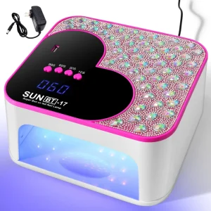 2 in 1 Powerful UV LED Nail Lamp for Nail Gel Professional Curing Led Drying Lamp With Diamond Decoration Nail Salon Equipment