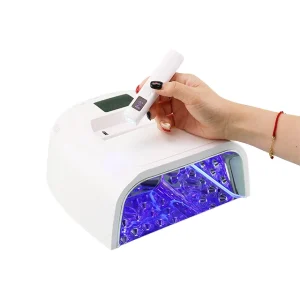2-in-1 Professional Rechargeable UV Nail Lamp 128W High Power Fast Drying Smart Sensor Nail Lamp for Nail Salon