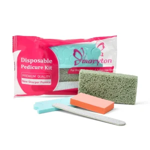 200Sets Case New Sharper Pumice Pedicure Kit 4Pcs Disposable Nail Set Salon Tool Kit