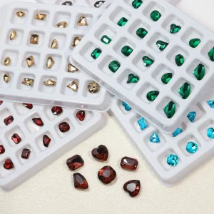 20pcs box Nail Art K9 Shaped Diamond High Quality Shiny Multi cut Pointed Bottom Love Heart Nail Rhinestone for Nail Decoration