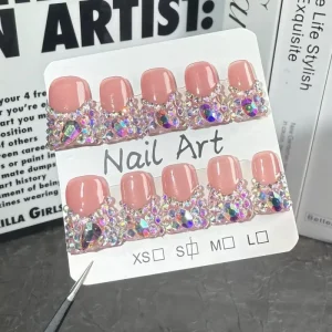 21 27 Handmade Duck Press on Nails 10pcs Artificial Fingernails for Nail Art Salon False Nails