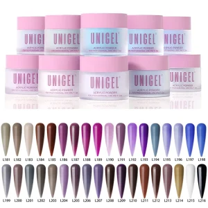 216 Colors Acrylic Dipping Powder Set French Nail Dip Powder Long Lasting Salon Use OEM ODM