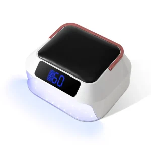 218W Portable Gel UV LED Cordless Nail Lamp Rechargeable Table Nail Lamp 2 in 1 Hand Rest Design Both Hand Nail Lamp for Salon