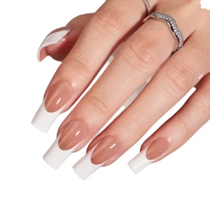 24 Piece ABS Glue Vendor Luxury Private Label False Artificial Acrylic Nail Long Press Square Model INS Luxury Fingers
