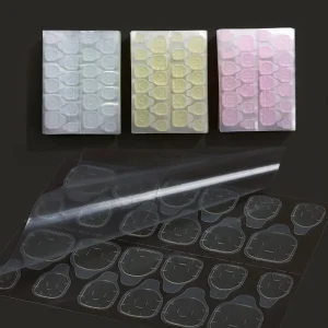 24 Tips Sheet Salon Nail Jelly Double-Sided Tape Label Transparent Sticker Nail Adhesive Tabs DIY Nail Glue Sticker