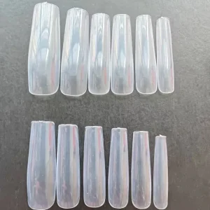 240 Pcs Box Packaging XXXL Nail Extensions extra Long Water Pipe Nail Pieces Nails Transparent Full Coverage