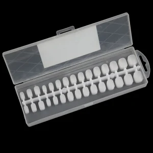 240pcs Box Clear Semi Frosted Almond Medium Full Cover False Nail Tips Artificial Acrylic Press on Nails American Capsule