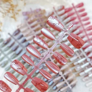 240pcs Factory New Arrival False Press on Nails Artificial Fingernails with Packaging Box