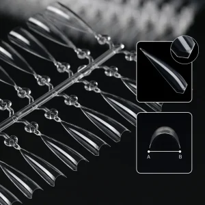 240pcs Nail Tips Clear Thin Clear Nails Tips Clear Coffin Non