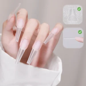 240pcs Nail Tips Tapered Square No C Curve Square Nail Tips XXL Natural Nail Tips