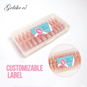 240pcs Natural Nude Color False Acrylic Nail Tips Full Half Cover Tips Various French Sharp Coffin Ballerina Nails Manicure Tool