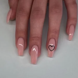 24Pcs Set With Sticker Artificial Fingernails Nail Art Custom Luxury False Nails Press on Nails