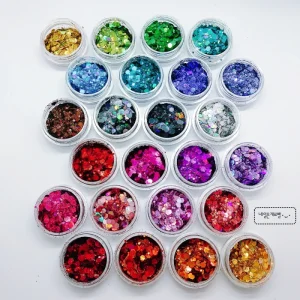 24colors Mixed Nail Art Glitter Kit Nail Glitter Powder Decoration 24colors Mixed